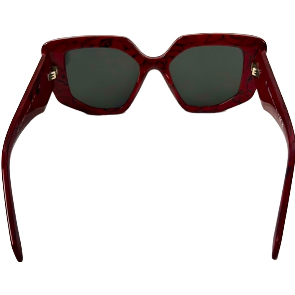 Prada Red Marble Cat Eye Symbole Sunglasses PR 14ZS - Picture 9 of 16